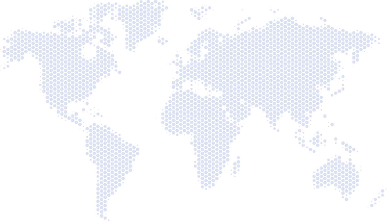 hexagonal dotted world map illustration